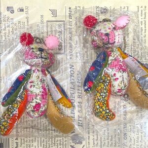 Homemade Floral Patchwork Stuffed Bear Toy- You Get 1